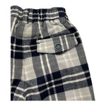 MINI BANDA pantalone fantasia scozzese con elastico in vita Blu per Neonato 35646 BLU MINI BANDA 