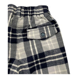 MINI BANDA pantalone fantasia scozzese con elastico in vita Blu per Neonato 35646 BLU MINI BANDA 