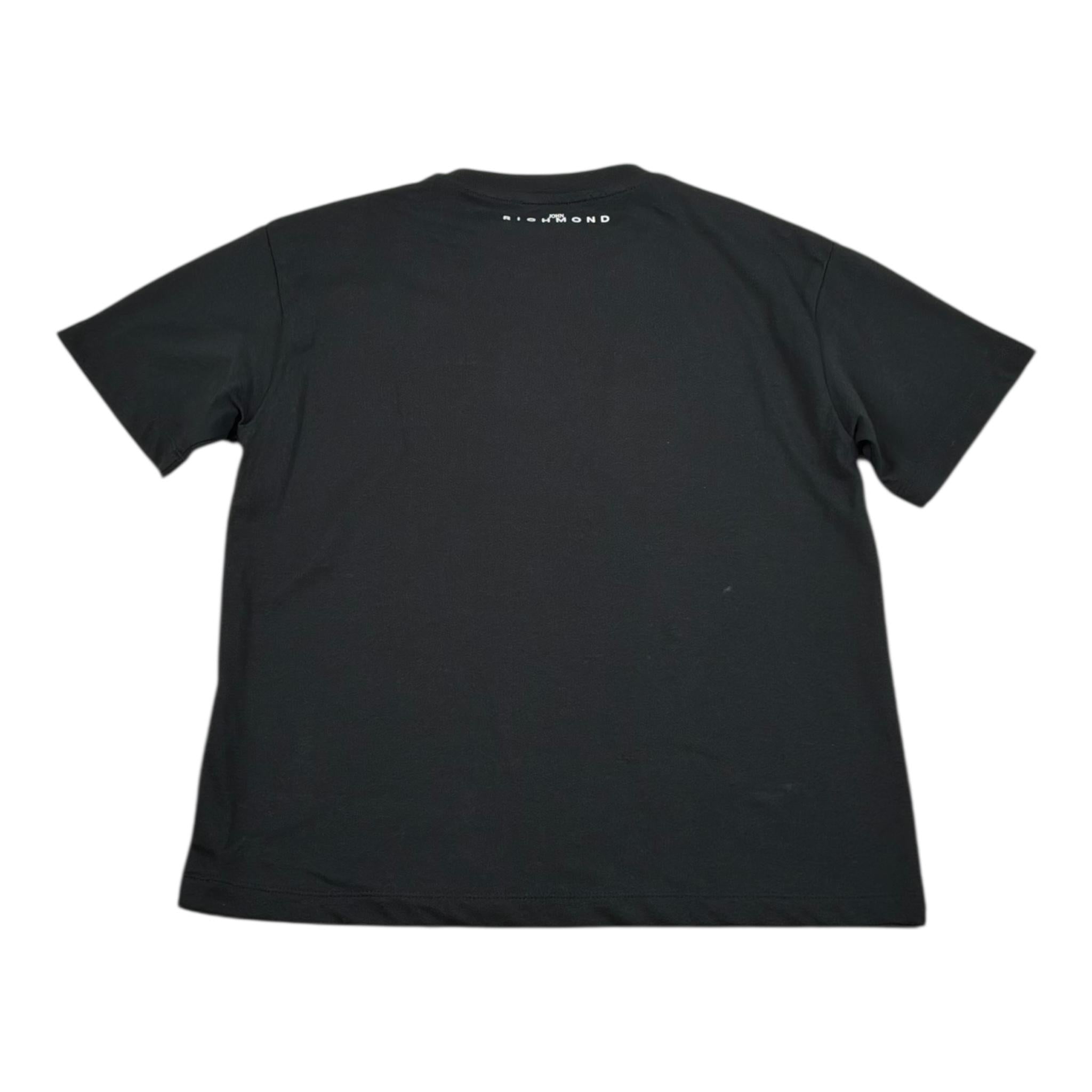 John Richmond T-Shirt Girocollo Tinta Unita con Stampa per Bambino RBP26012TS NERO JOHN RICHMOND 