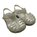 Crocs Solid Color Rubber Sandals Silver For Baby Girls