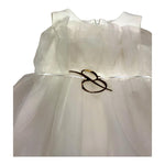 MISS BLUMARINE abito giromanica tinta unita cn cinturino Panna per Neonata IA3115 PANNA MISS BLUMARINE 