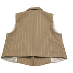 Mood_One Gilet Tinta Unita con Fantasia A Righe per Bambino BGILET FANGO MOOD_ONE 