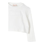 ELISABETTA FRANCHI shirt girocollo tinta unita con stampa Panna per Neonata EFTS224XN PANNA ELISABETTA FRANCHI 