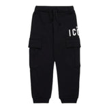 DSQUARED2 pantalone modello tuta tinta unita con stampa Nero per Bambino DQ2669 NERO DSQUARED2 