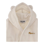 MOSCHINO accappatoio tinta unita con stampa Bianco per Bambino MUX04XLGA20 BIANCO MOSCHINO 