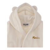 MOSCHINO accappatoio tinta unita con stampa Bianco per Bambino MUX04XLGA20 BIANCO MOSCHINO 