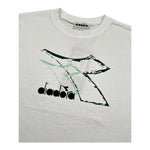 Diadora T-Shirt Girocollo Tinta Unita con Stampa per Bambino 102181706 BIANCO DIADORA 