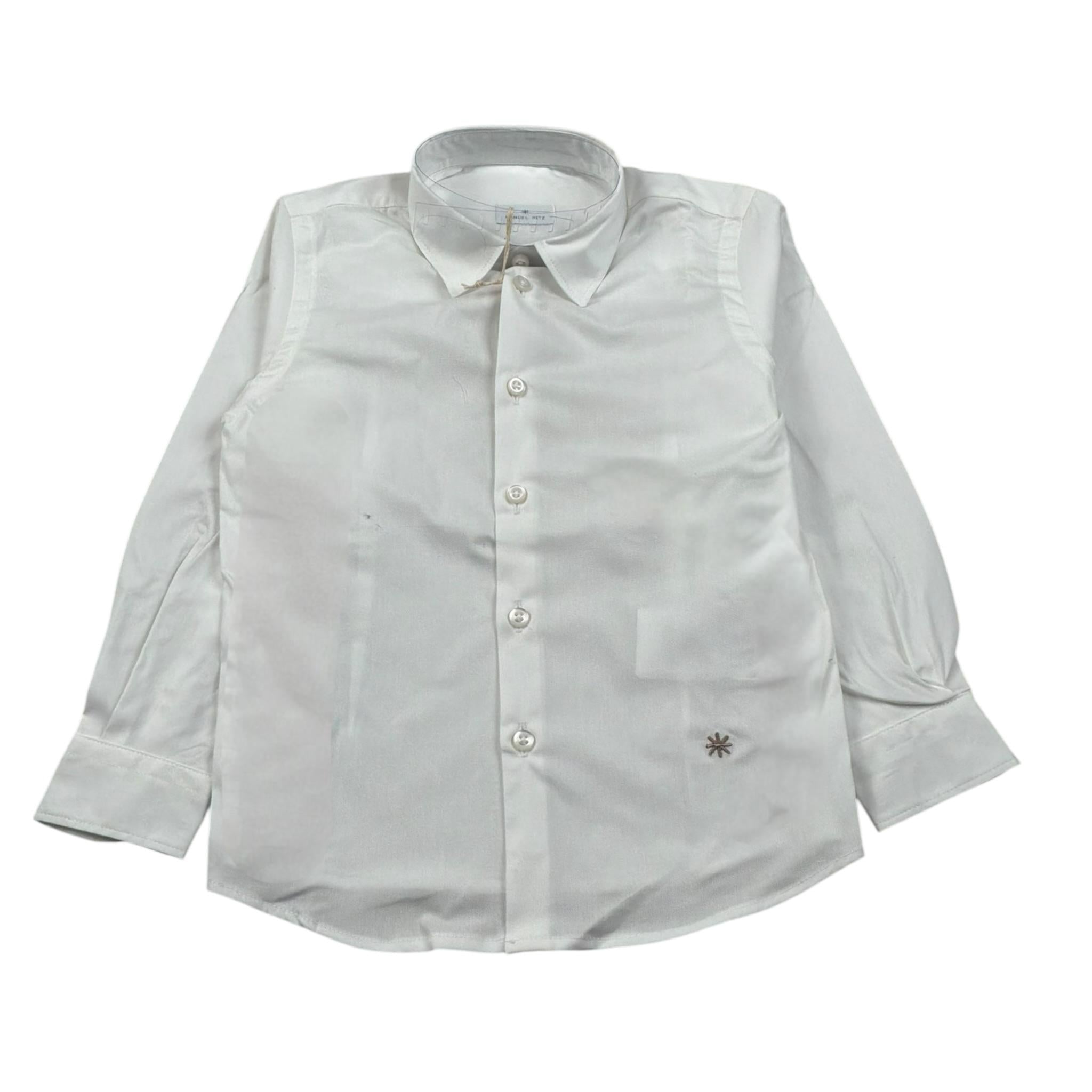 Manuel Ritz Camicia Manica Lunga tinta unita Bianco per Bambino MR2428 BIANCO MANUEL RITZ 