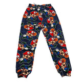 MOUSSE pantalone tuta tinta unita con stampe mario Blu per Bambino HKPG368 BLU MOUSSE 