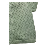 Wedoble Green Baby Boy Solid Color Openwork Knit T-Shirt