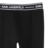 Karl Lagerfeld Leggins Tinta Unita con Elastico In Vita Logato per Bambina Z30452 NERO KARL LAGERFELD 