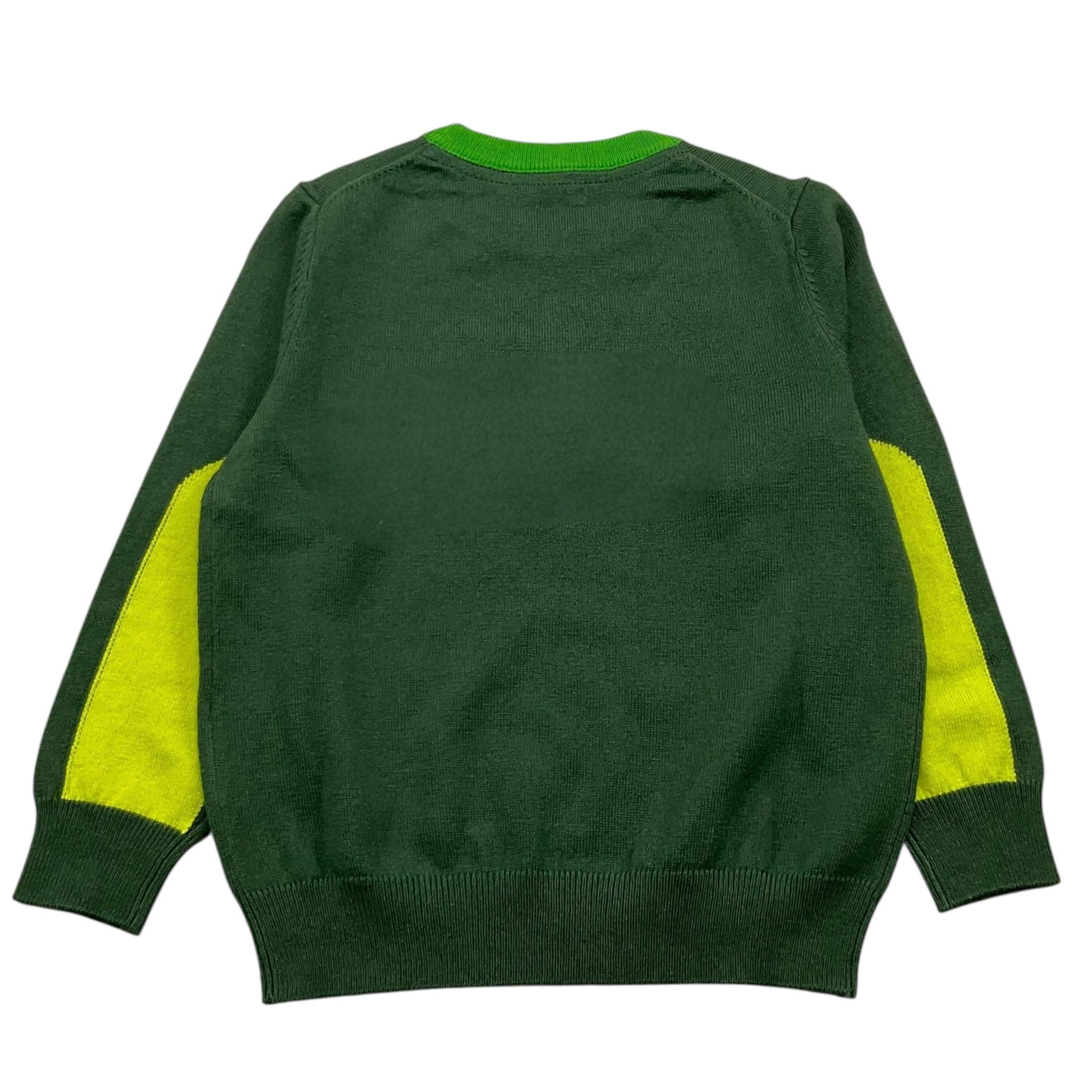 SUN68 maglia girocollo tinta unita con ricamo logo Verde per Neonato K44330X VERDE SUN68 