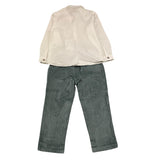BARCELLINO completo 2 pezzi camicia-pantalone Bianco/verde per Bambino 115406J BIANCO/VRDE BARCELLINO 