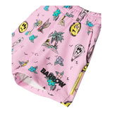 Barrow Kids Shorts Solid Color With Contrast Print Pink For Girls