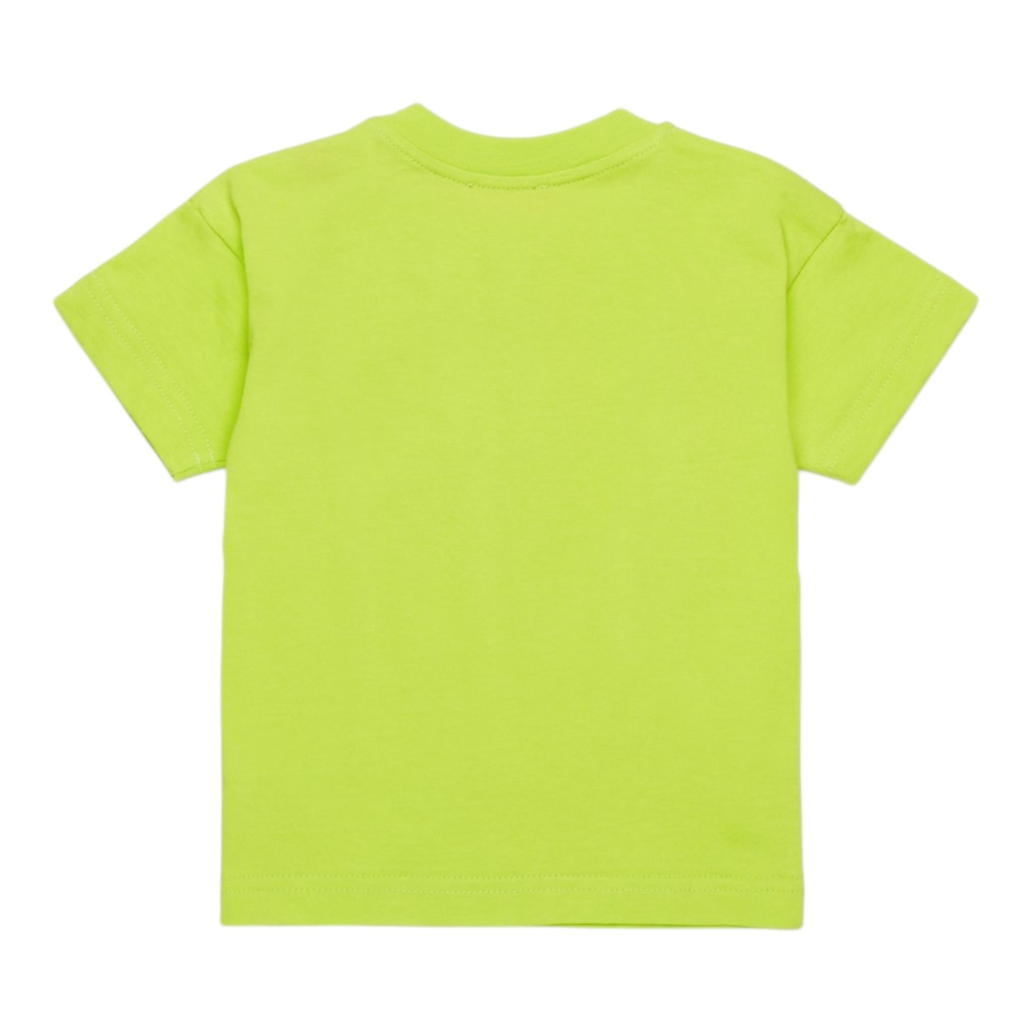 Diesel T-Shirt Girocollo Tinta Unita con Stampa per Bambino K00569J VERDE DIESEL 
