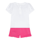 Moschino Completo 2 Pezzi T-Shirt-Short per Neonata MAG01O BIANCO/FUXIA MOSCHINO 