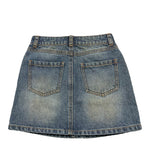 MOSCHINO gonna tinta unita in denim con girovita regolabile Azzurro per Bambina HDJ040 AZZURRO MOSCHINO 