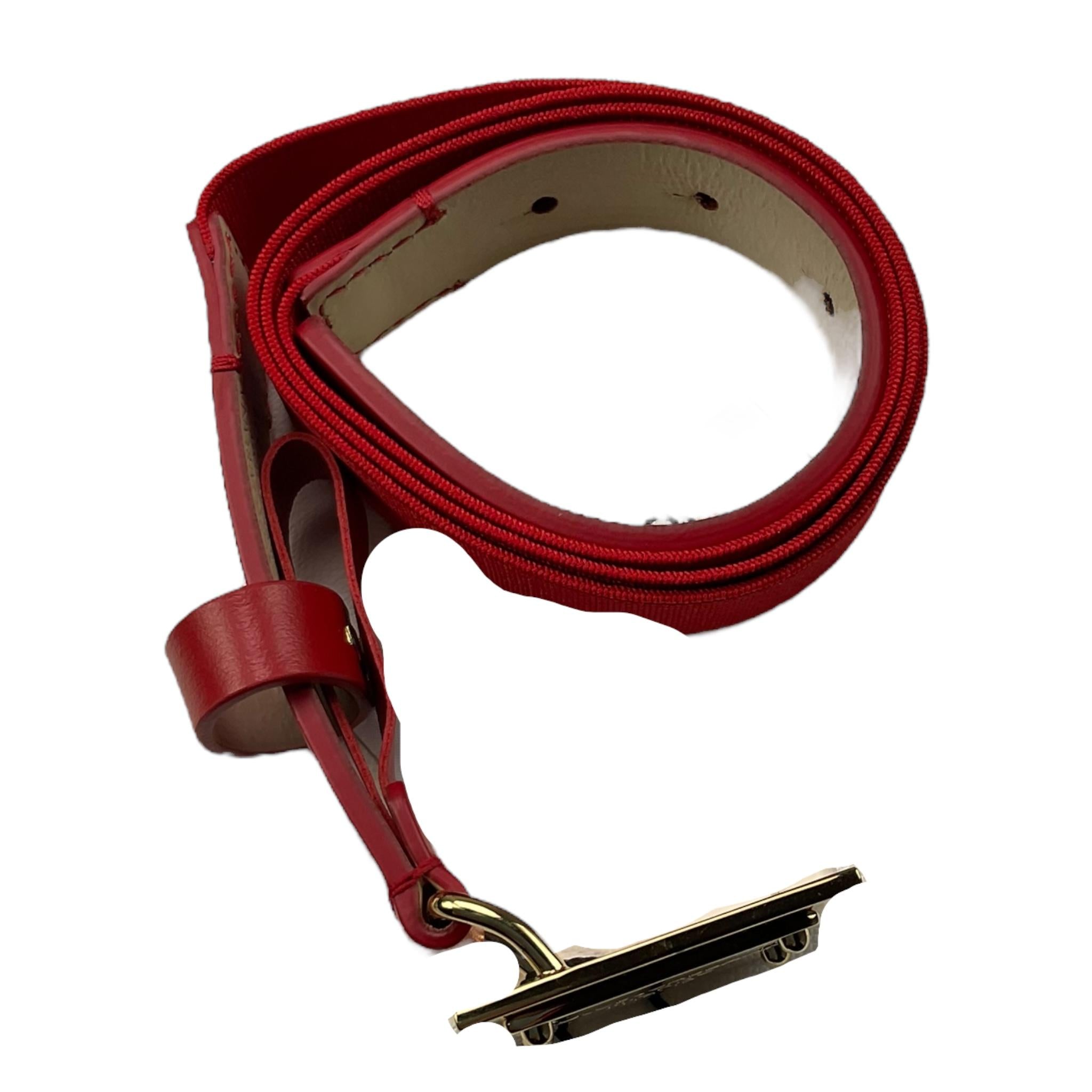 DOLCE & GABBANA cintura tinta unita con logo Rosso per Bambina EE0064 ROSSO DOLCE & GABBANA 