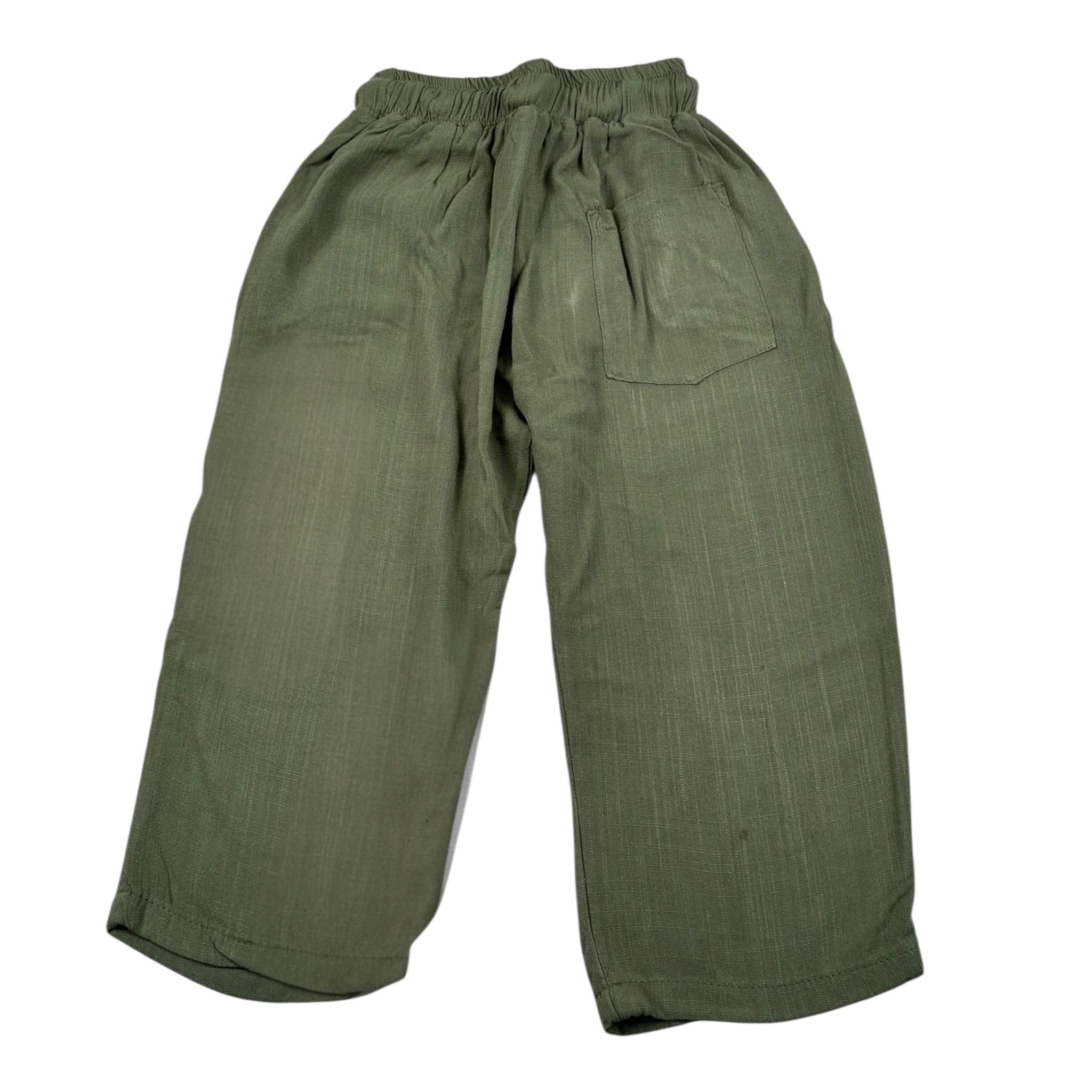 Louis Dieudonne' Pantalone Tinta Unita con Elastico In Vita per Bambino LDPA VERDE LOUIS DIEUDONNE' 