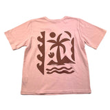 Zhoe &amp; Tobiah Solid Color Pink Print Crew Neck T-Shirt For Baby Girls