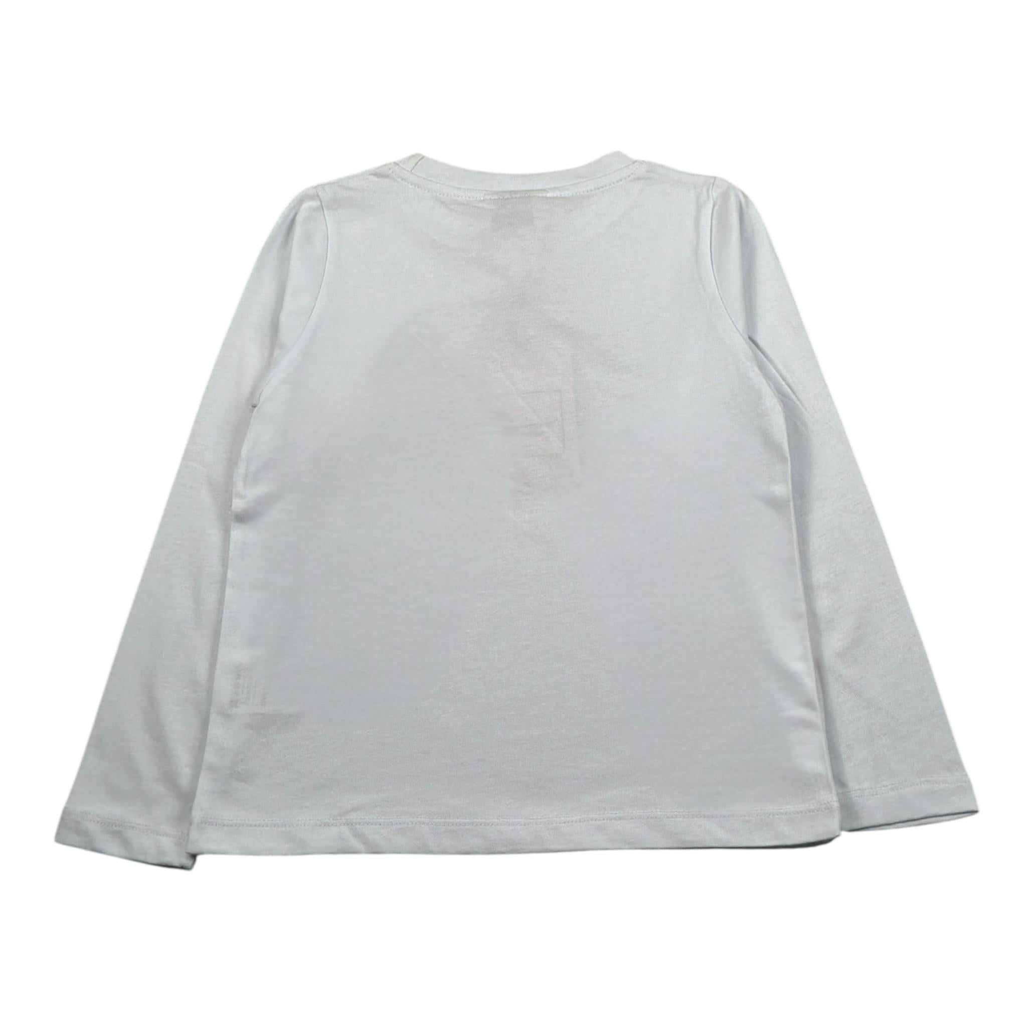 Mariuccia Shirt Girocollo tinta unita con Stampa Brillantinata Bianco per Bambina MBFW23T209 BIANCO MARIUCCIA 