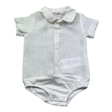 Le Bebe Camicia Body Mezza Manica Tinta Unita per Neonato LBB5321 BIANCO LE BEBE 