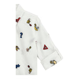 GUESS camicia manica lunga tinta unita con ricami Bianco per Bambino N4YH00WBHQ0 BIANCO GUESS 