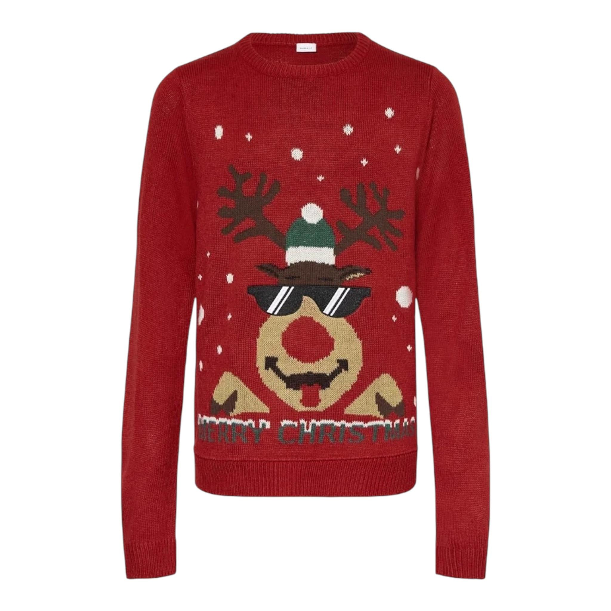 NAME IT maglia girocollo fantasia natalizia Rosso per Bambino 132344533 ROSSO NAME IT 