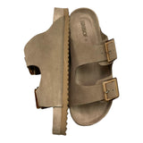Colors Of California Solid Color Sandals With Buckles Beige For Kids