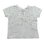 M+E' T-Shirt Girocollo tinta unita con Brillantini Bianco per Bambina UE1786J BIANCO M+E' 