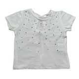 M+E' T-Shirt Girocollo tinta unita con Brillantini Bianco per Bambina UE1786J BIANCO M+E' 