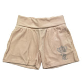 Juicy Couture Solid Color Suede Shorts with Pink Glitter for Girls