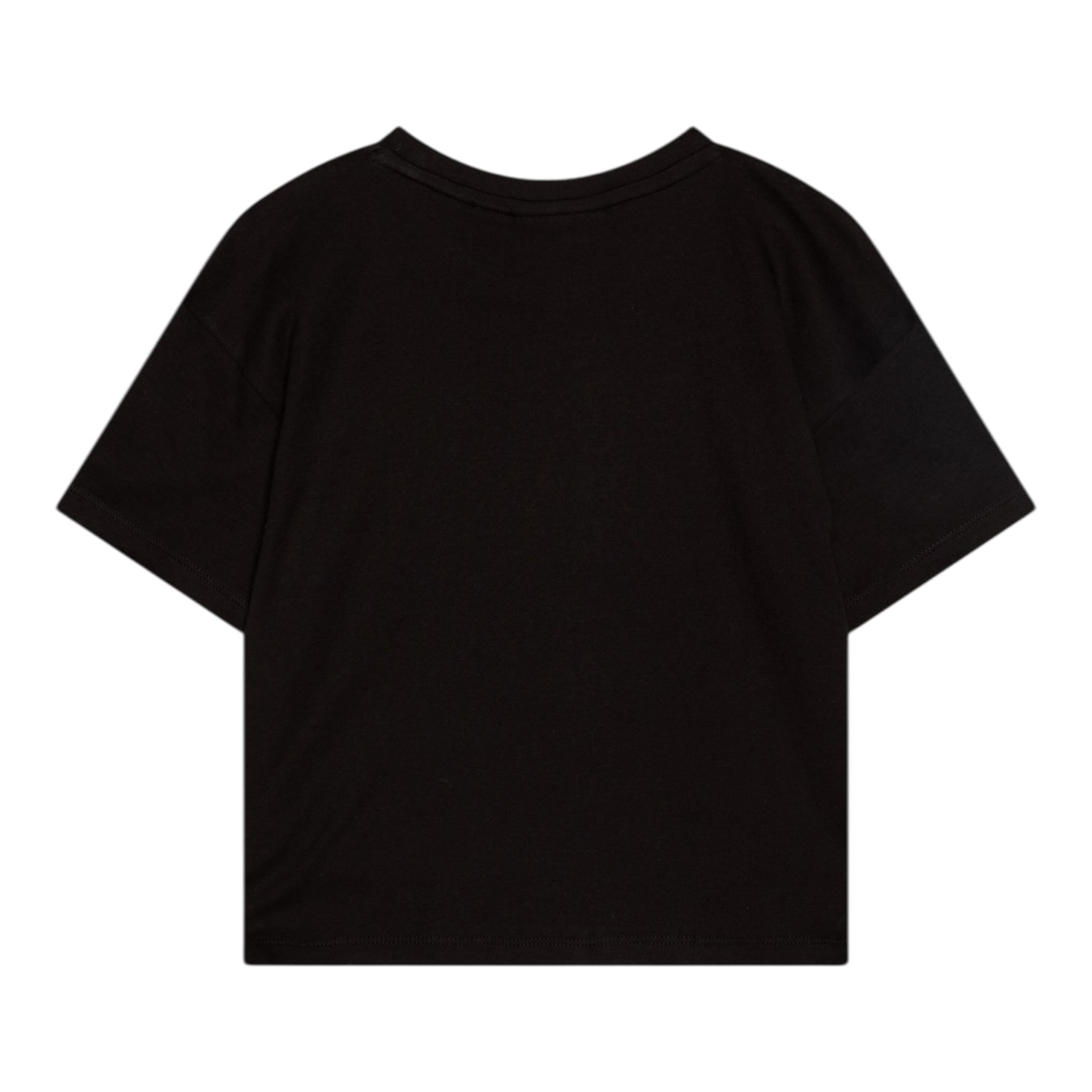 Calvin Klein T-Shirt Girocollo Tinta Unita con Logo per Bambina IG0IG02864 NERO CALVIN KLEIN 