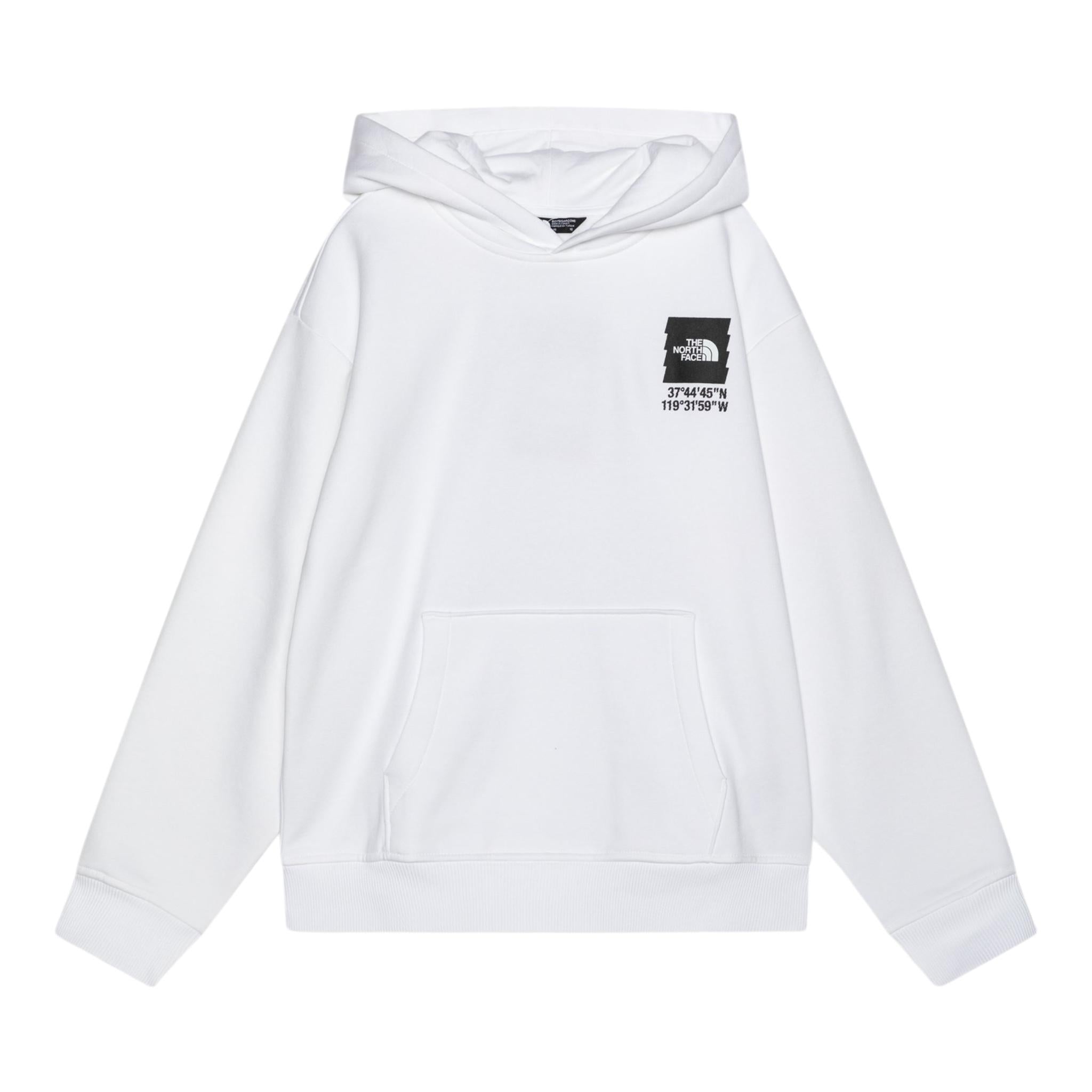 THE NORTH FACE felpa chiusa con cappuccio tinta unita con logo Bianco per Bambino NF0A89HKFN4 BIANCO THE NORTH FACE 