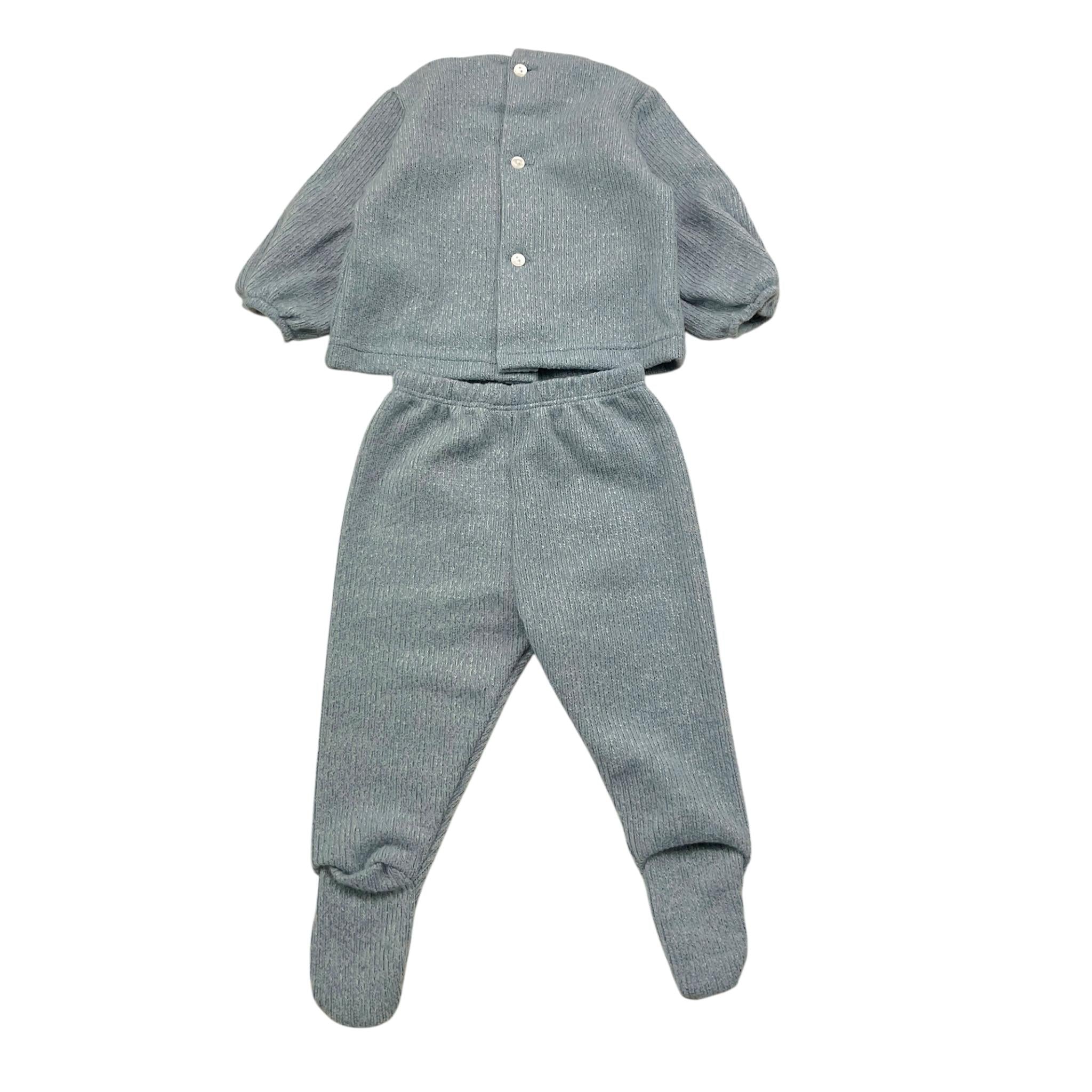 CALAMARO completo 2pz bicolore maglia-ghettina Azzurro per Neonato 11019 AZZURRO CALAMARO 