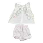 Marlu' Completo 2 Pezzi Camicia-Culotte per Neonata EP1917 PANNA MARLU' 