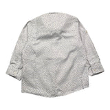 Never Too Long Sleeve Shirt Solid Color Micro Pattern White For Baby