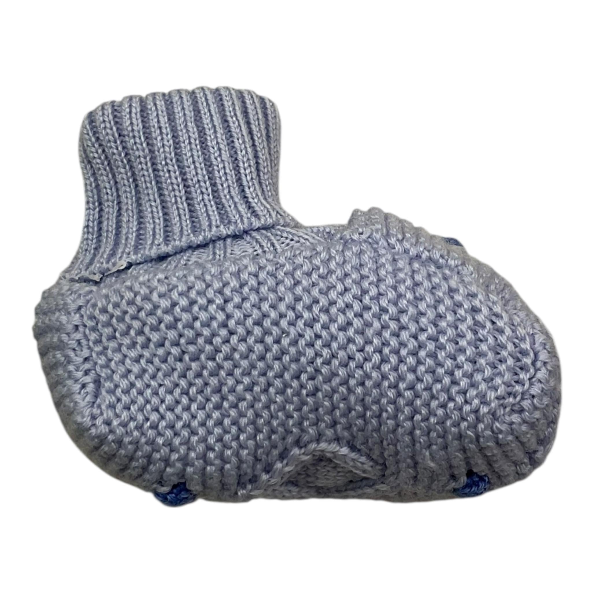 MARLU' babbucce tinta unita con ricami Azzurro per Neonato BABBBL AZZURRO MARLU' 