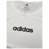 Adidas Top Tinta Unita Giromanica con Logo per Bambina JC9734 BIANCO Adidas 