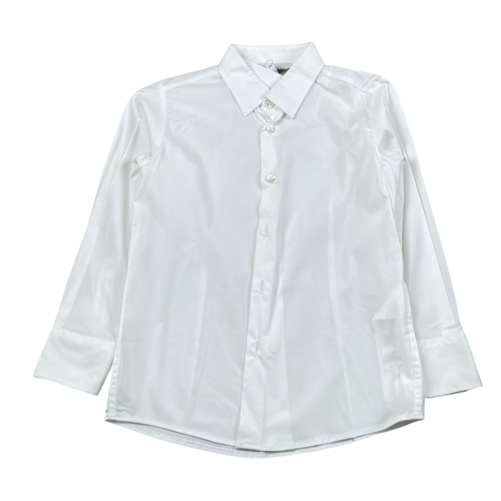 Aletta Camicia Tinta Unita Manica Lunga per Bambino N22097 BIANCO ALETTA 