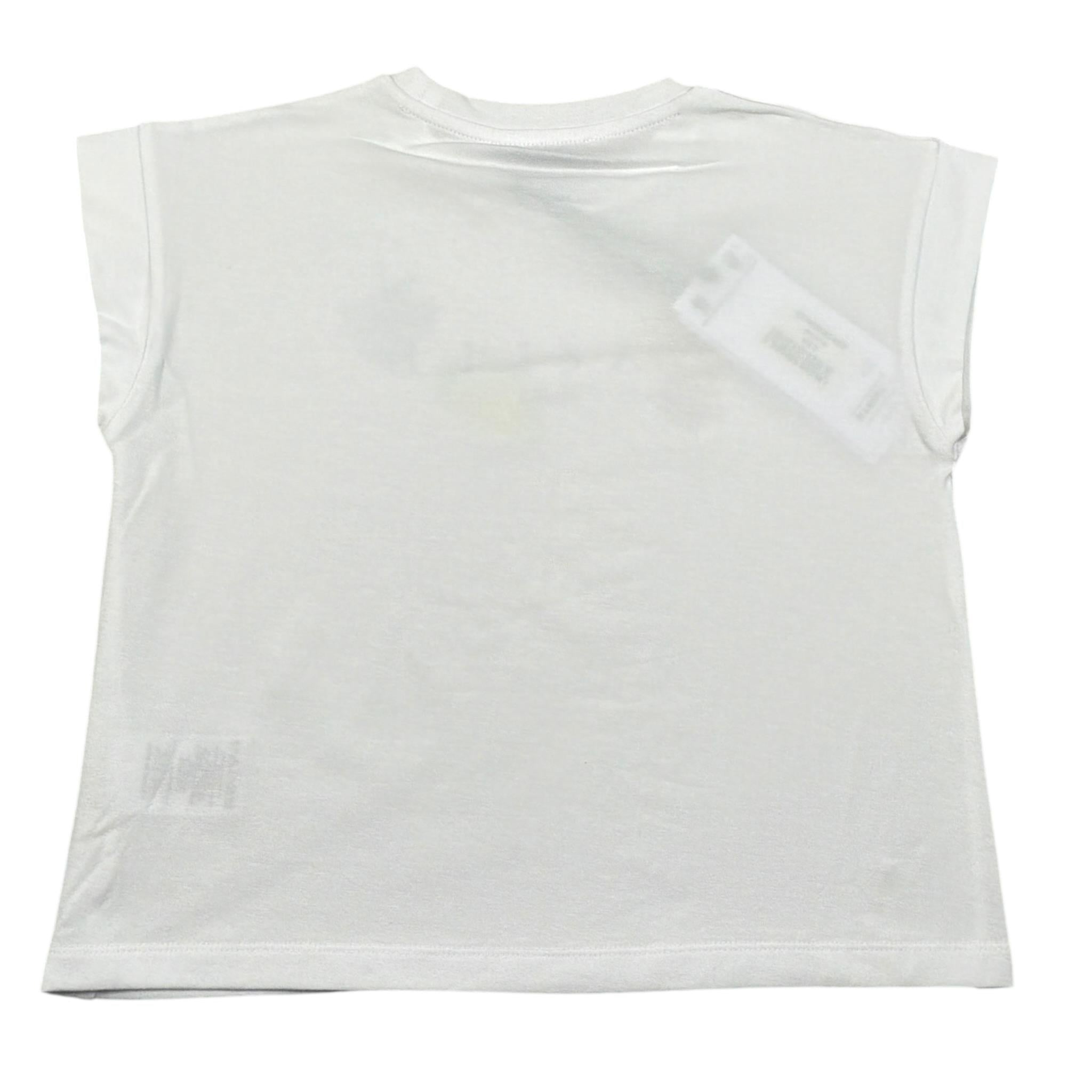 Gaelle T-Shirt tinta unita con Stampa Bianco per Bambina 2746M00455 BIANCO GAELLE 