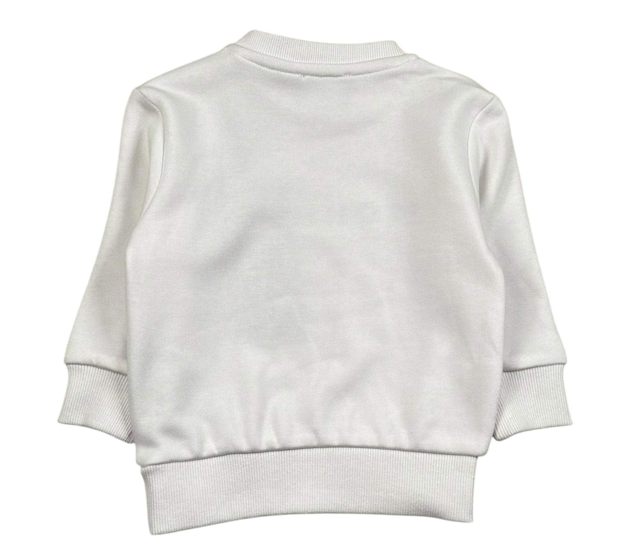 John Richmond Felpa Chiusa Girocollo Tinta Unita con Logo per Neonato RIP26036FE BIANCO JOHN RICHMOND 