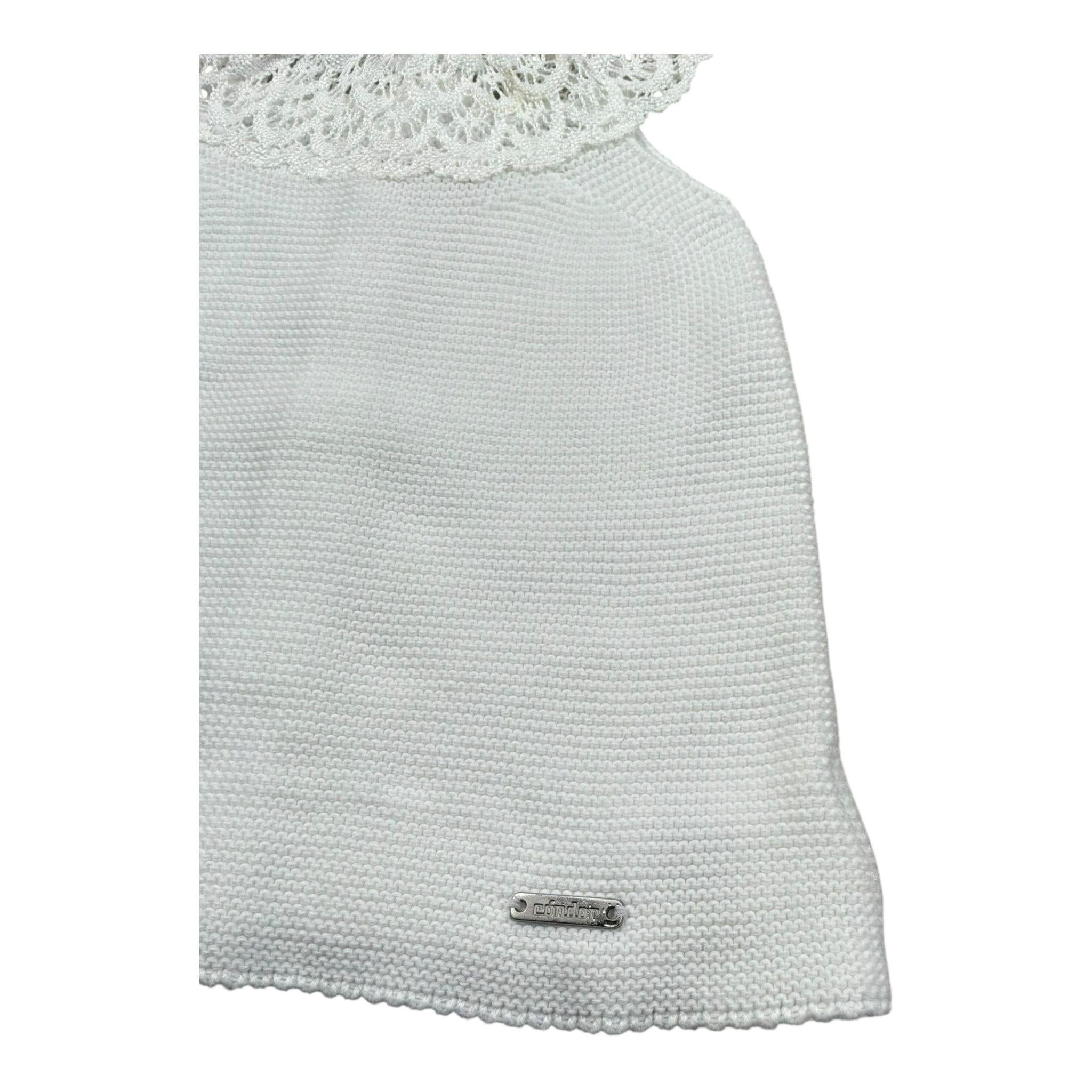 Cnd Abito Giromanica Tinta Unita per Neonata 901227 BIANCO CND 