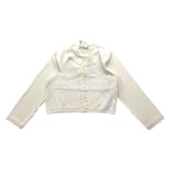 Twinset Plain Cream Buttoned Shrug for Baby Girl