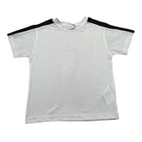 Manuel Ritz T-Shirt Girocoll tinta unita con Profili Maniche In Contrasto Bianco per Bambino MR2901X BIANCO MANUEL RITZ 
