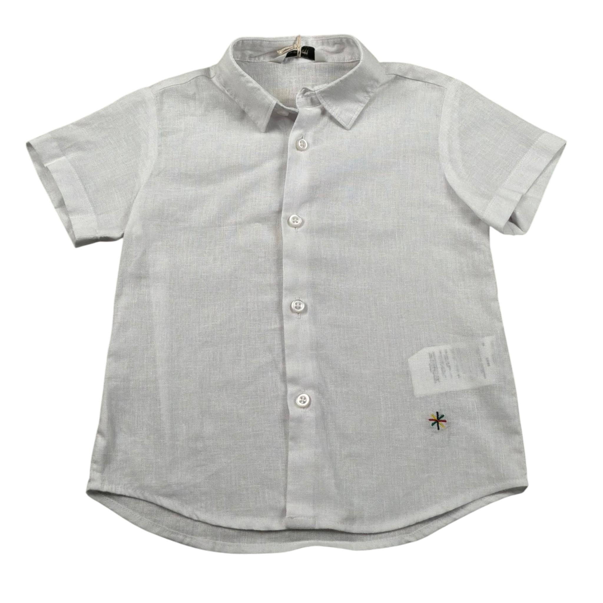 Manuel Ritz Camicia Mezza Manica Tinta Unita per Neonato MR2582 BIANCO MANUEL RITZ 