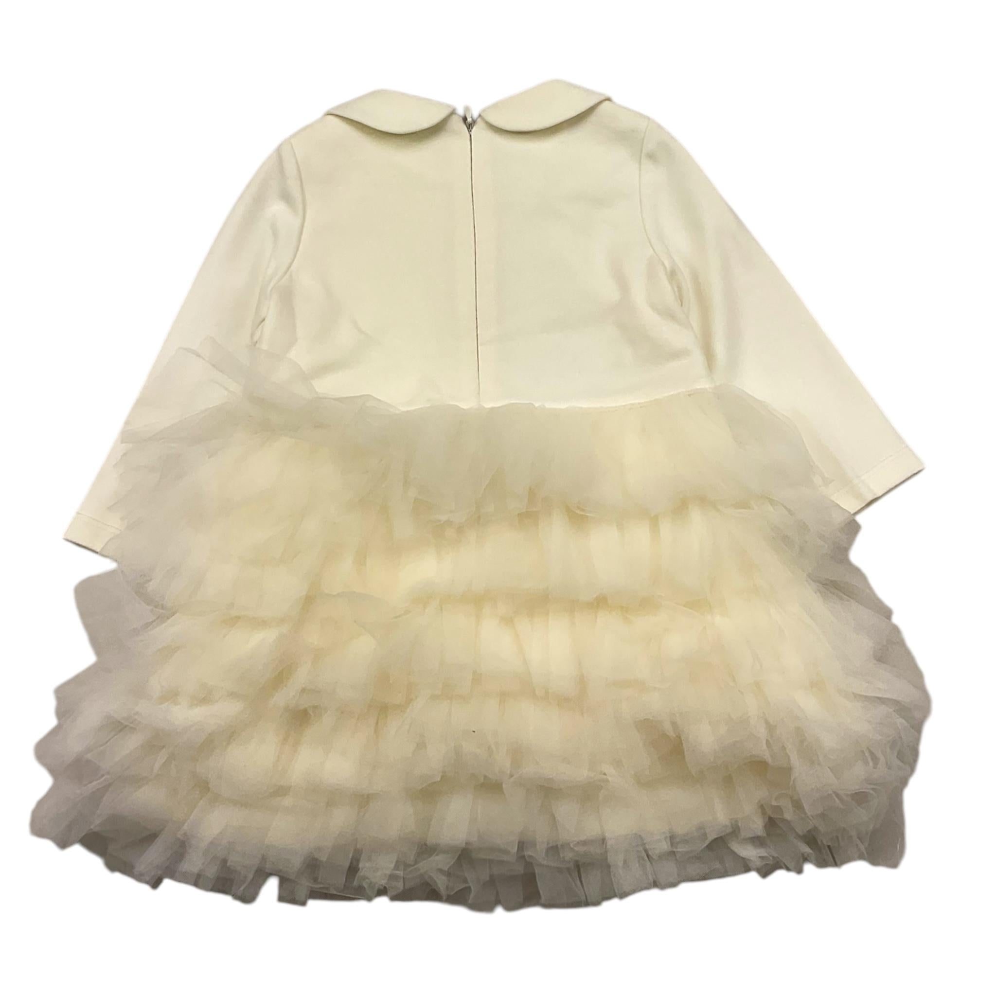 LIU JO abito manica lunga tinta unita cn tulle Panna per Neonata HF4014 PANNA LIU JO 