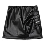 MONNALISA gonna in ecopelle tinta unita Nero per Bambina 17D702 NERO MONNALISA 