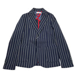 Jeckerson Blue Striped Solid Color Jacket For Boys