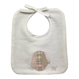 MARLU' bavetta tinta unita con stampa  Bianco per Neonata IB58BAVMF BIANCO MARLU' 